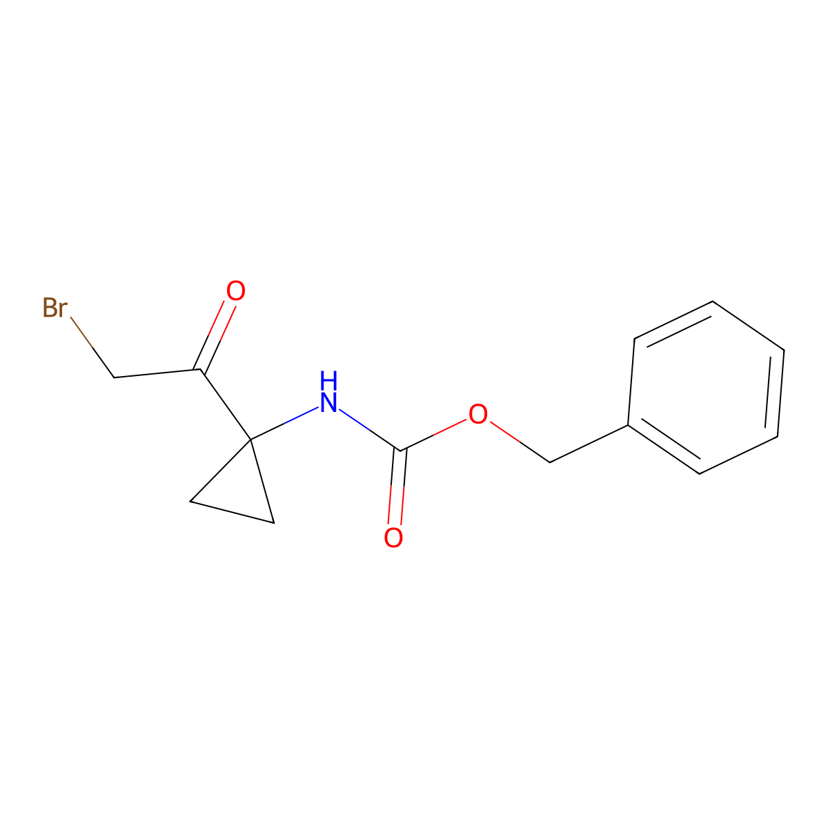 benzyl N-[1-(2-bromoacetyl)cyclopropyl]carbamate molecular structure, CAS 1566334-59-5