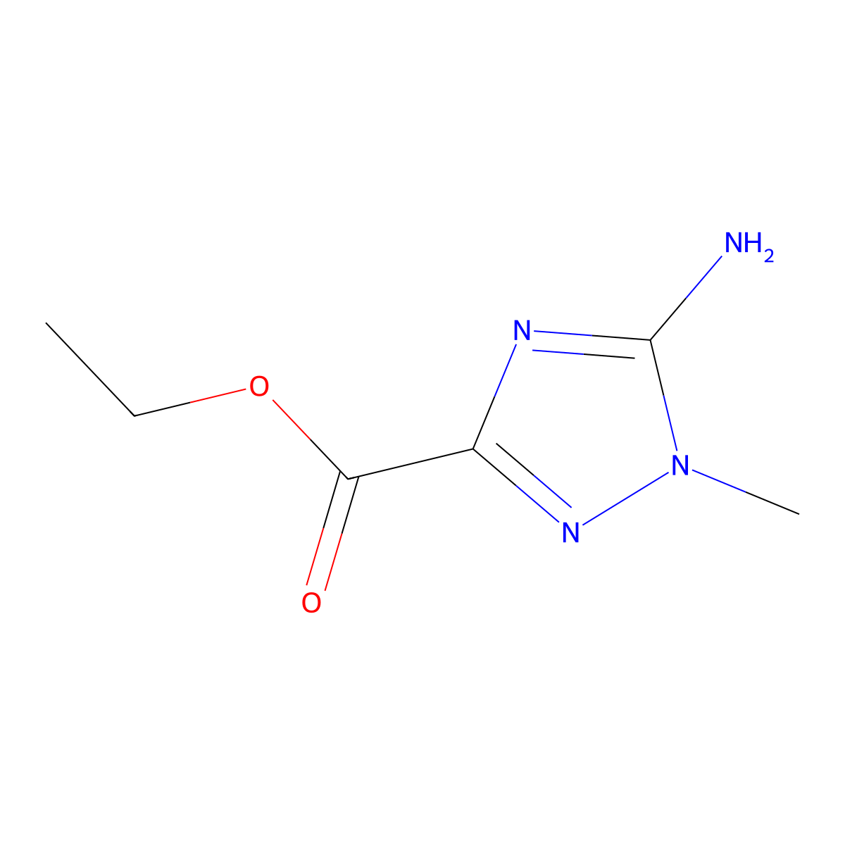 ethyl 5-amino-1-methyl-1H-1,2,4-triazole-3-carboxylate molecular structure, CAS 1566343-86-9