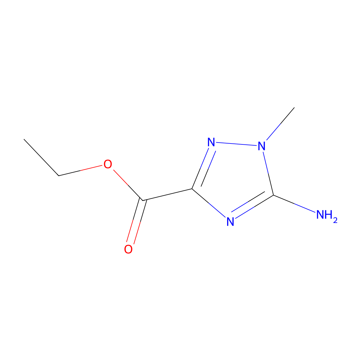 ethyl 5-amino-1-methyl-1H-1,2,4-triazole-3-carboxylate molecular structure, CAS 1566343-86-9