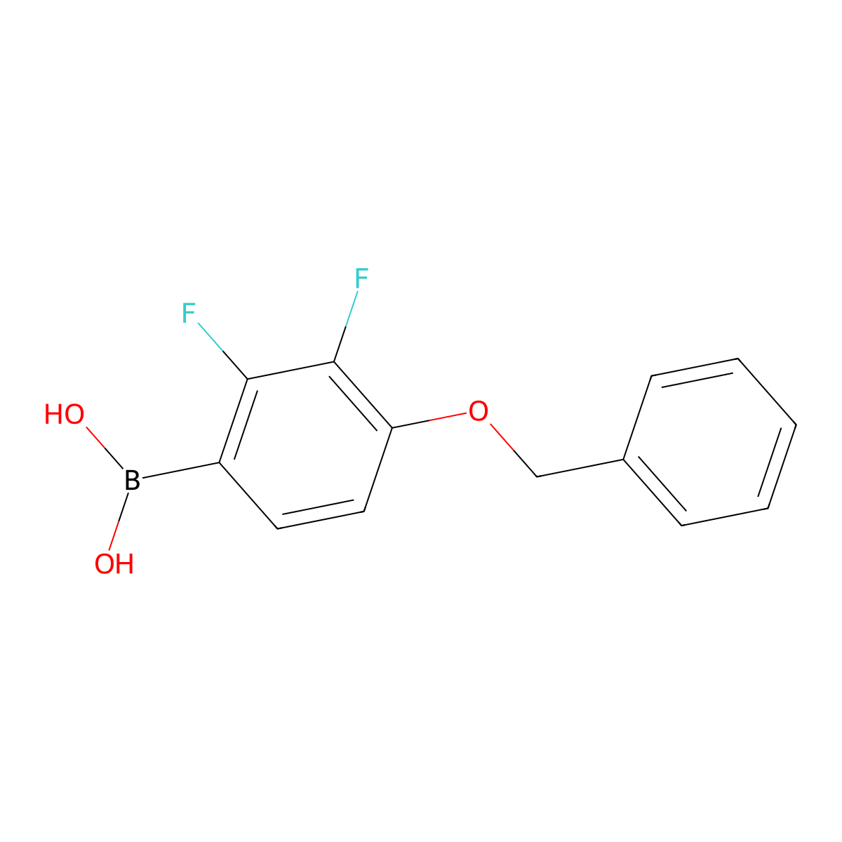 4-Benzyloxy-2,3-difluorobenzeneboronic acid molecular structure, CAS 156635-87-9