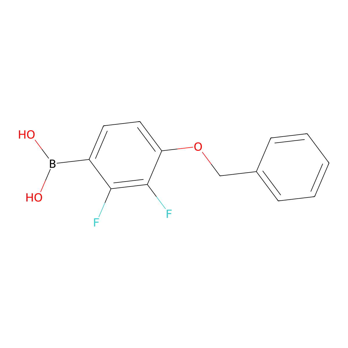 4-Benzyloxy-2,3-difluorobenzeneboronic acid molecular structure, CAS 156635-87-9