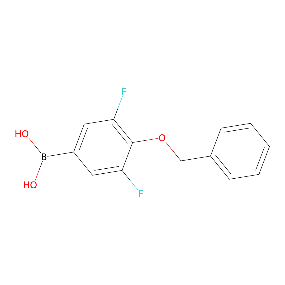 (4-(Benzyloxy)-3,5-difluorophenyl)boronic acid molecular structure, CAS 156635-88-0