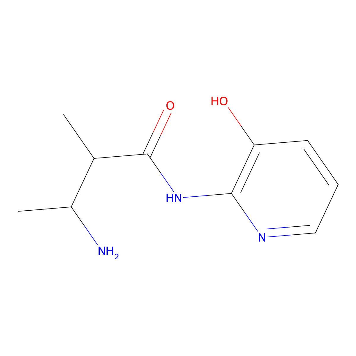 3-Amino-N-(3-hydroxypyridin-2-yl)-2-methylbutanamide molecular structure, CAS 1566350-89-7