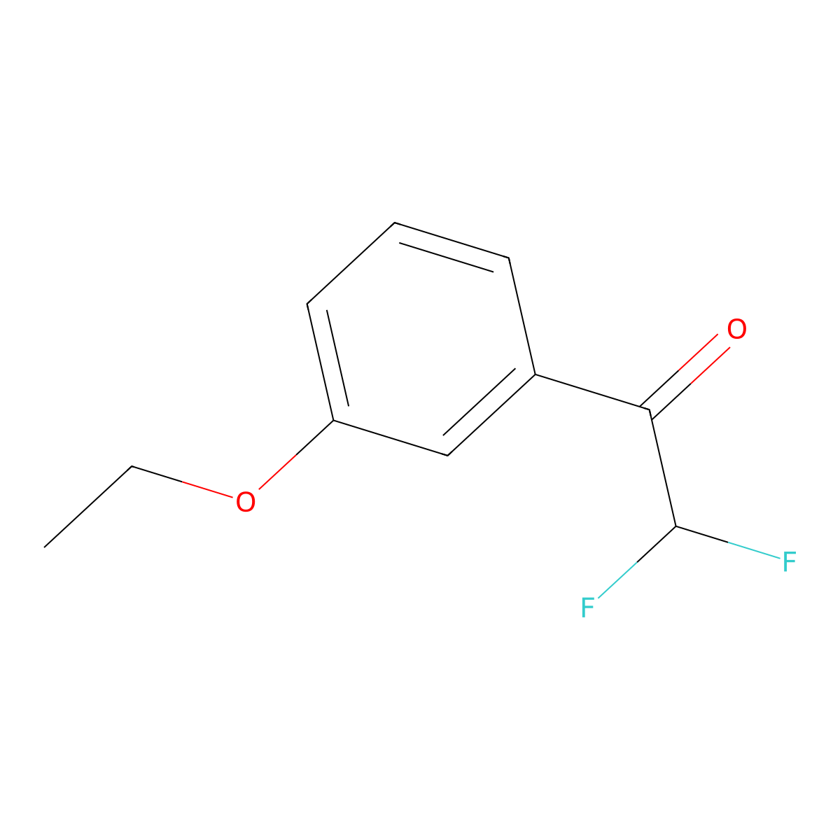 1-(3-Ethoxyphenyl)-2,2-difluoroethanone molecular structure, CAS 1566356-42-0