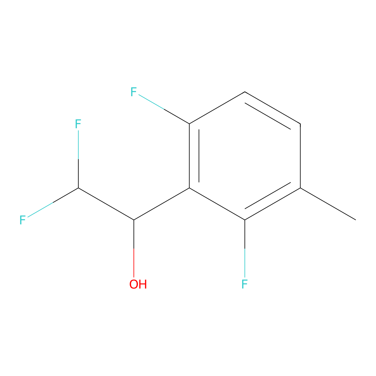 1-(2,6-Difluoro-3-methylphenyl)-2,2-difluoroethan-1-ol molecular structure, CAS 1566361-13-4