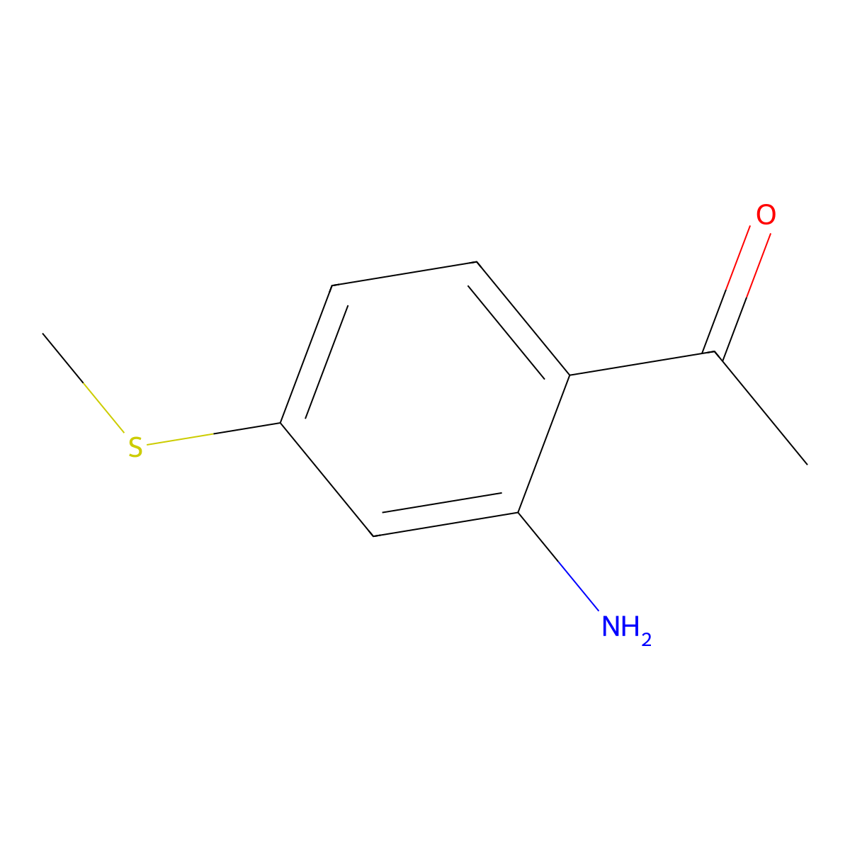 1-(2-Amino-4-(methylthio)phenyl)ethanone molecular structure, CAS 1566362-28-4