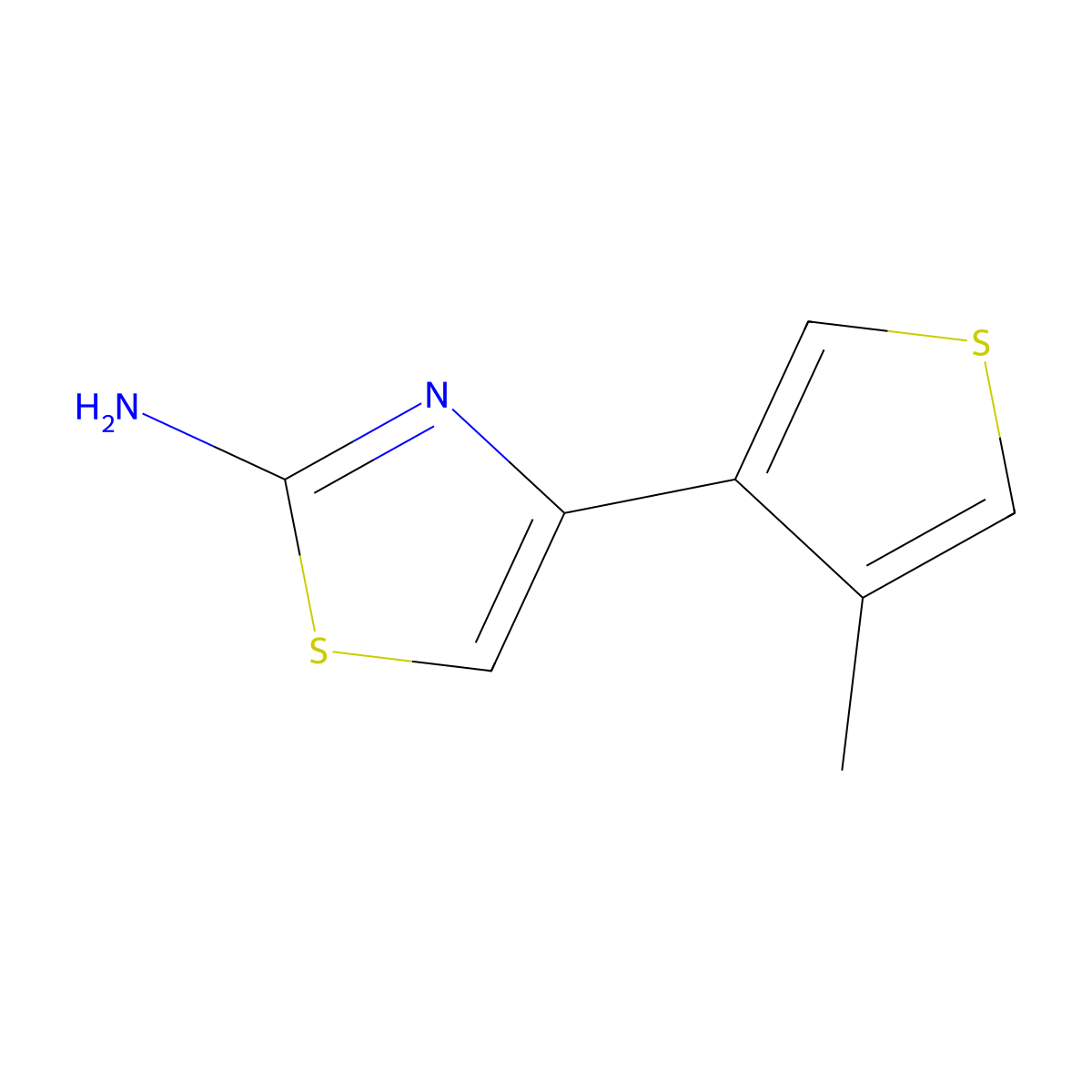 4-(4-Methylthiophen-3-yl)-1,3-thiazol-2-amine molecular structure, CAS 1566365-36-3
