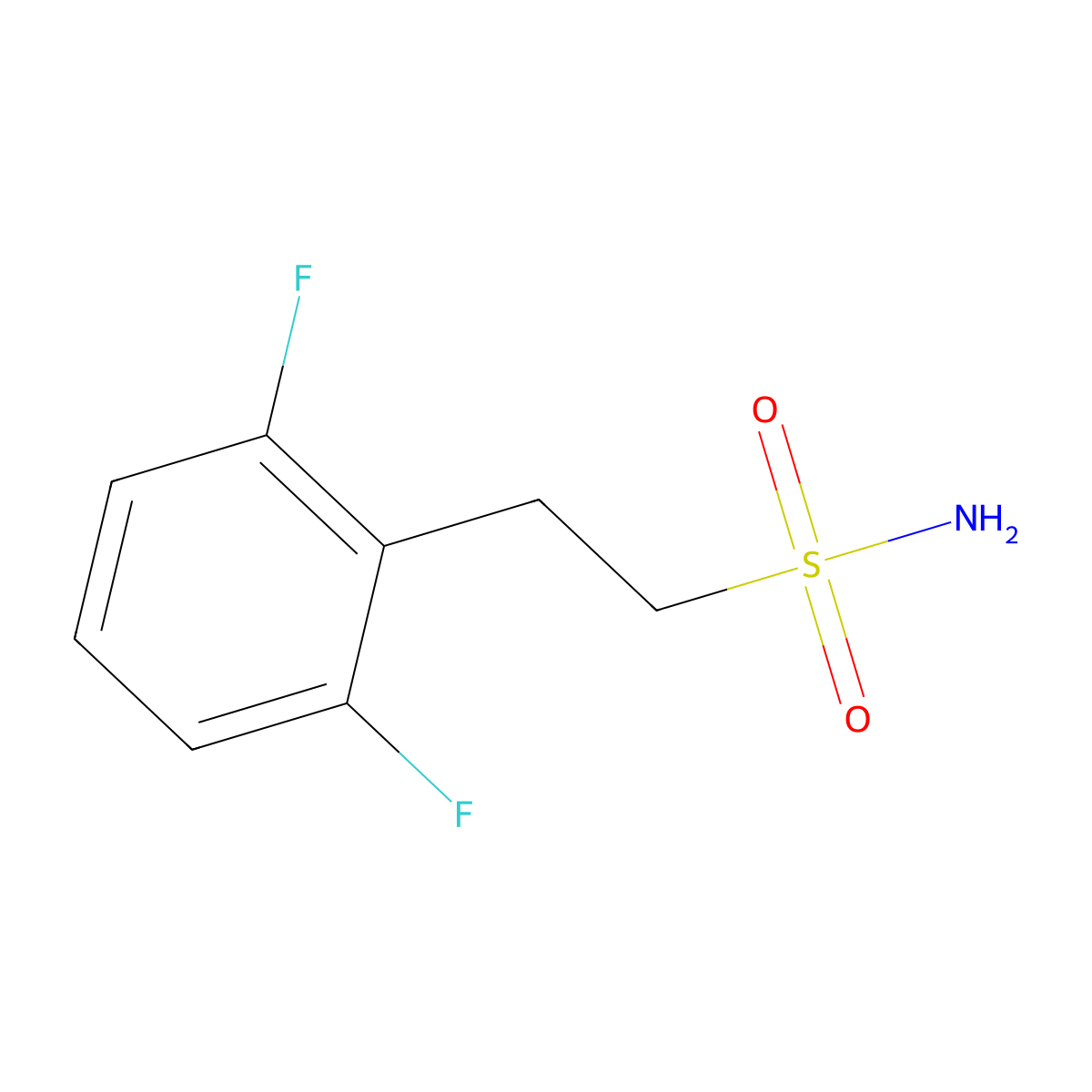 2-(2,6-Difluorophenyl)ethane-1-sulfonamide molecular structure, CAS 1566365-69-2