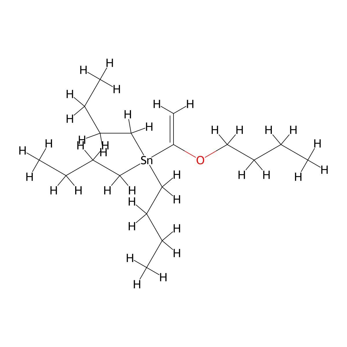 (1-Butoxyethenyl)tributylstannane molecular structure, CAS 156638-17-4