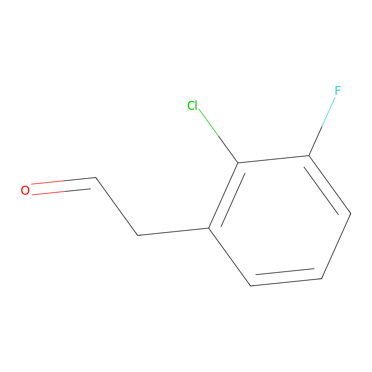 2-(2-Chloro-3-fluorophenyl)acetaldehyde molecular structure, CAS 1566380-64-0