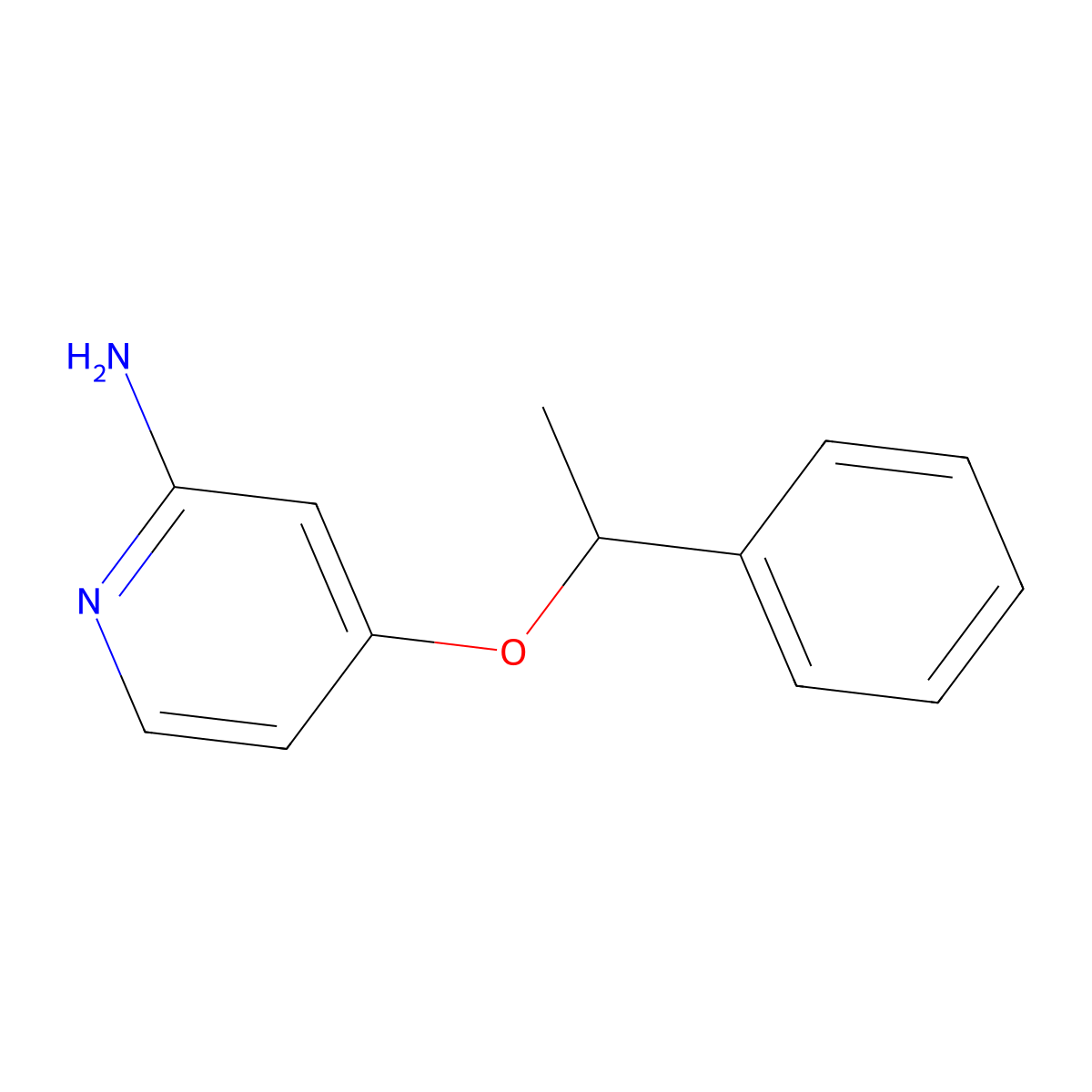 4-(1-Phenylethoxy)pyridin-2-amine molecular structure, CAS 1566382-11-3
