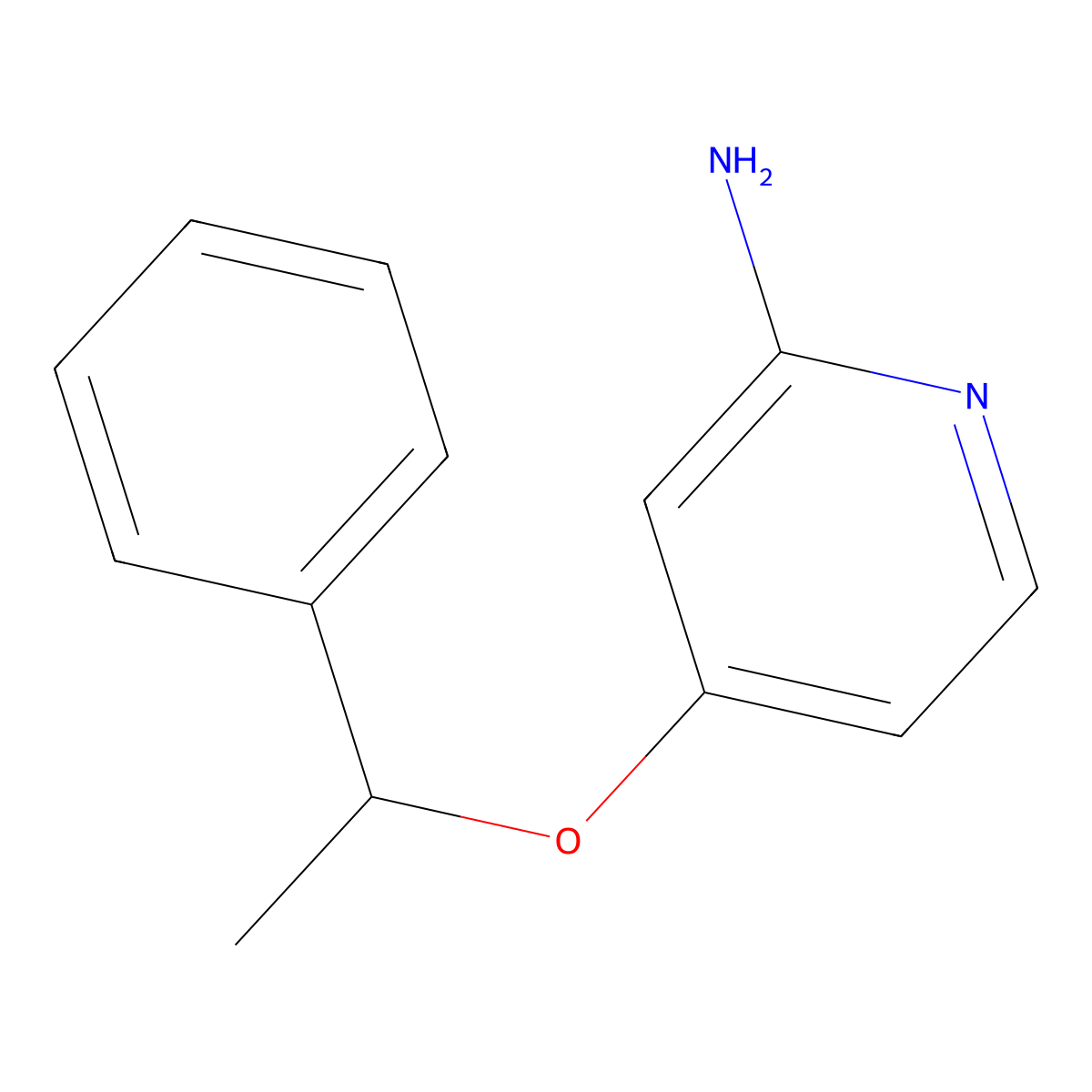 4-(1-Phenylethoxy)pyridin-2-amine molecular structure, CAS 1566382-11-3