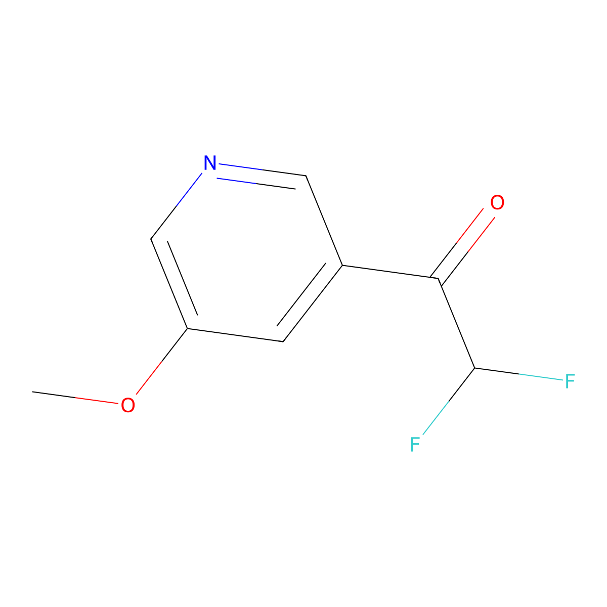 2,2-Difluoro-1-(5-methoxypyridin-3-yl)ethan-1-one molecular structure, CAS 1566384-98-2