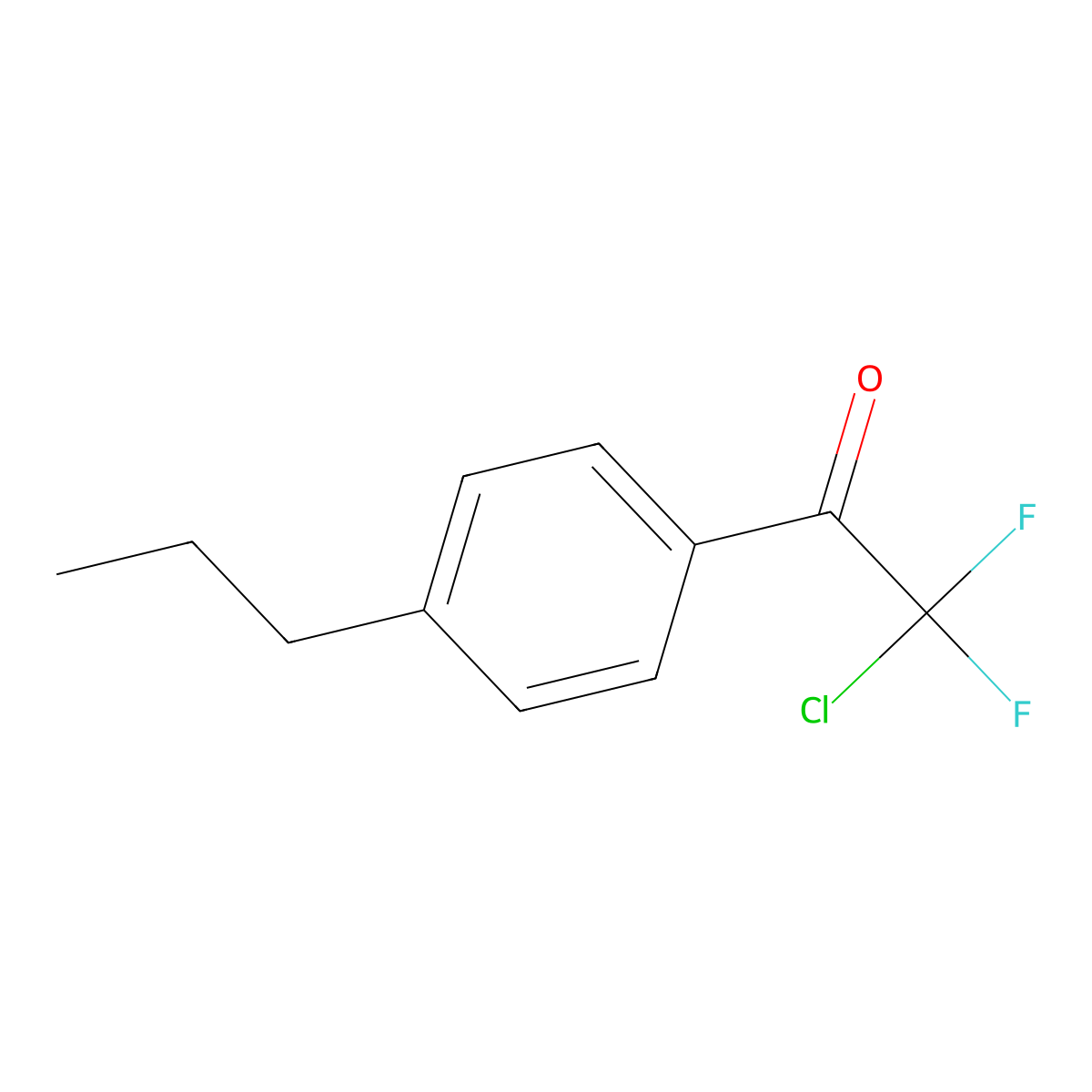 2-Chloro-2,2-difluoro-1-(4-propylphenyl)ethanone molecular structure, CAS 1566394-58-8