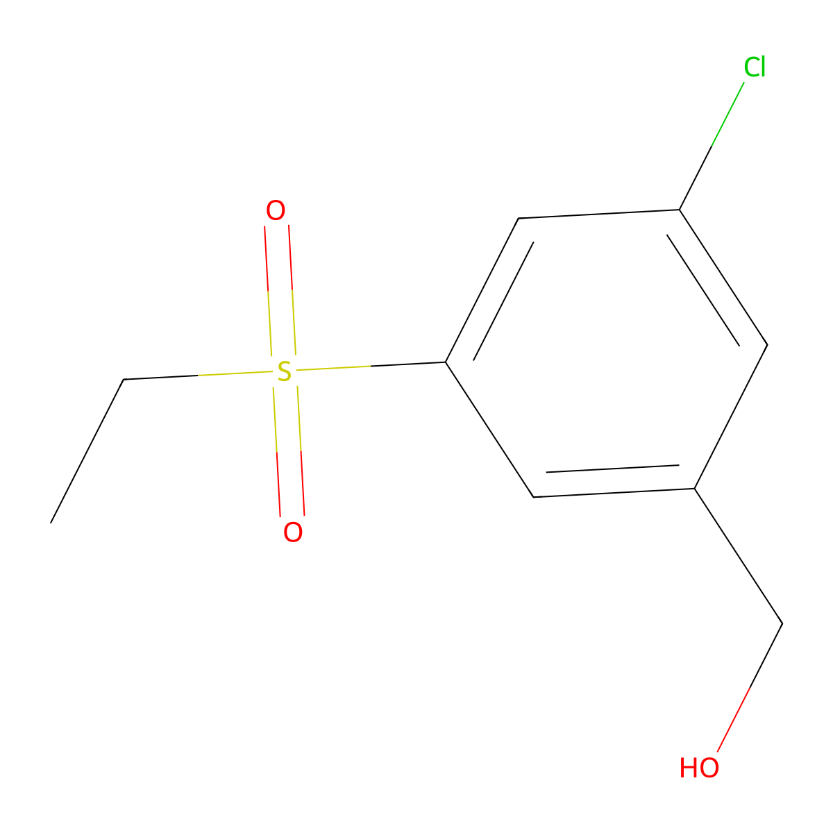 [3-Chloro-5-(ethanesulfonyl)phenyl]methanol molecular structure, CAS 1566400-39-2