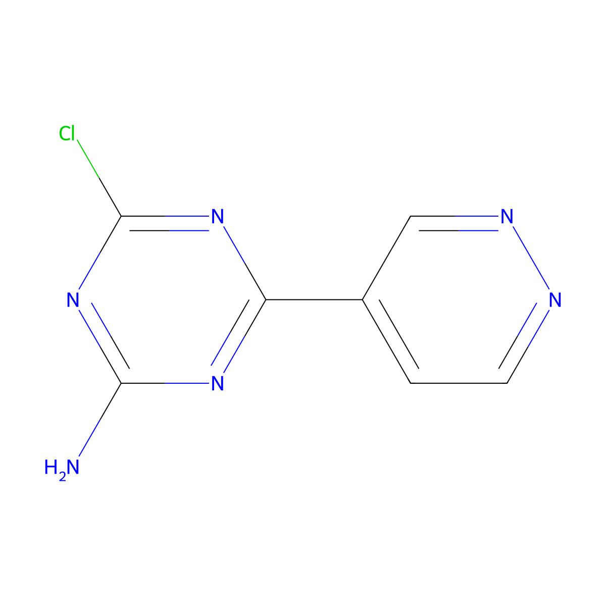 4-Chloro-6-(pyridazin-4-YL)-1,3,5-triazin-2-amine molecular structure, CAS 1566402-01-4