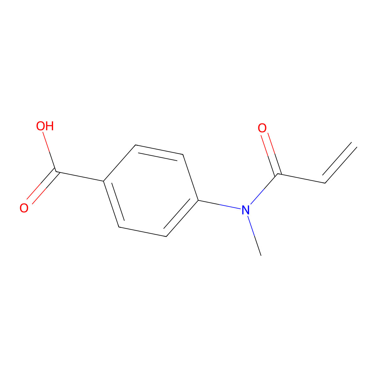 4-(N-methylprop-2-enamido)benzoic acid molecular structure, CAS 1566405-88-6