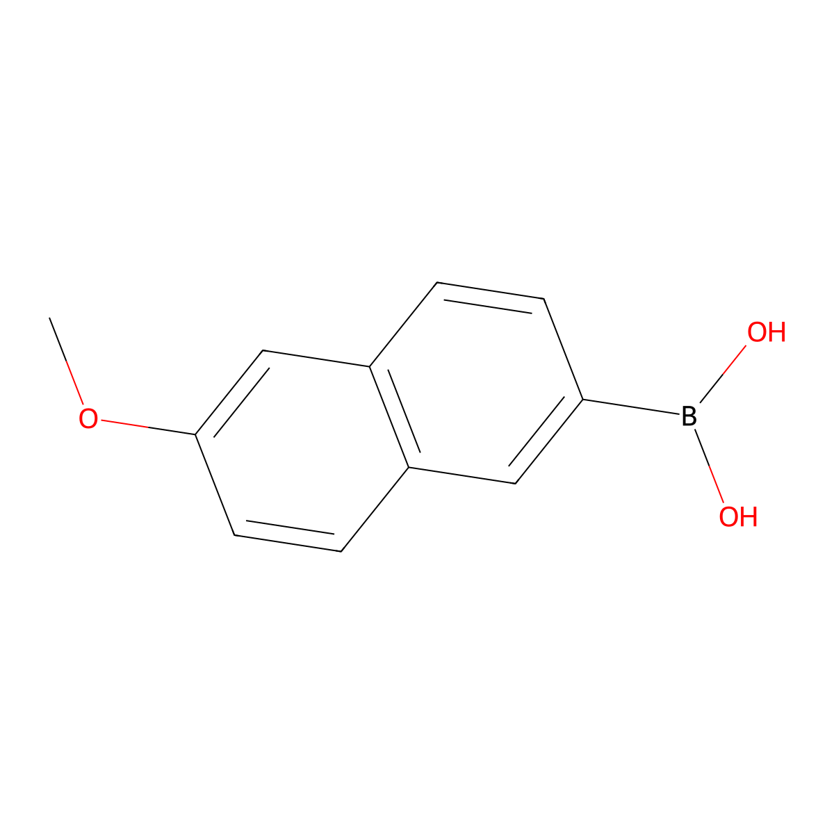 6-Methoxy-2-naphthaleneboronic acid molecular structure, CAS 156641-98-4