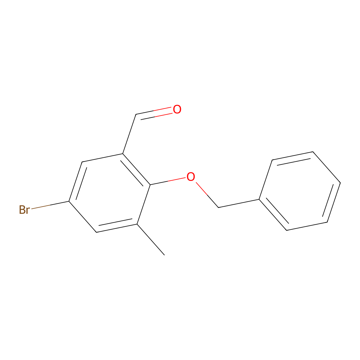 2-(Benzyloxy)-5-bromo-3-methylbenzaldehyde molecular structure, CAS 1566412-28-9
