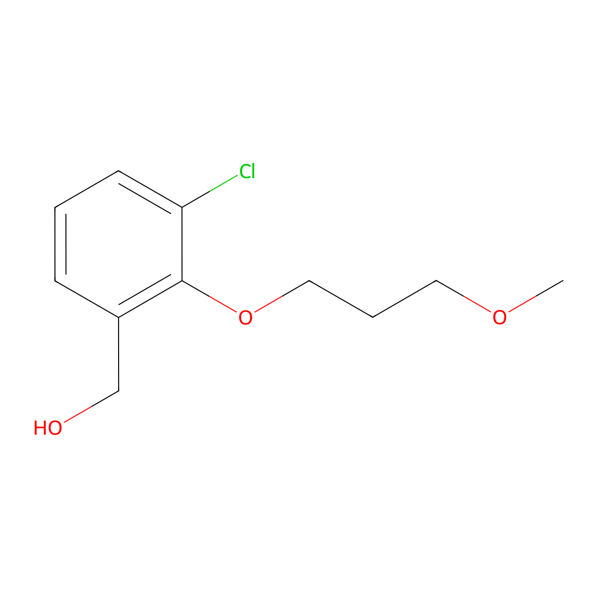 [3-Chloro-2-(3-methoxypropoxy)phenyl]methanol molecular structure, CAS 1566413-52-2