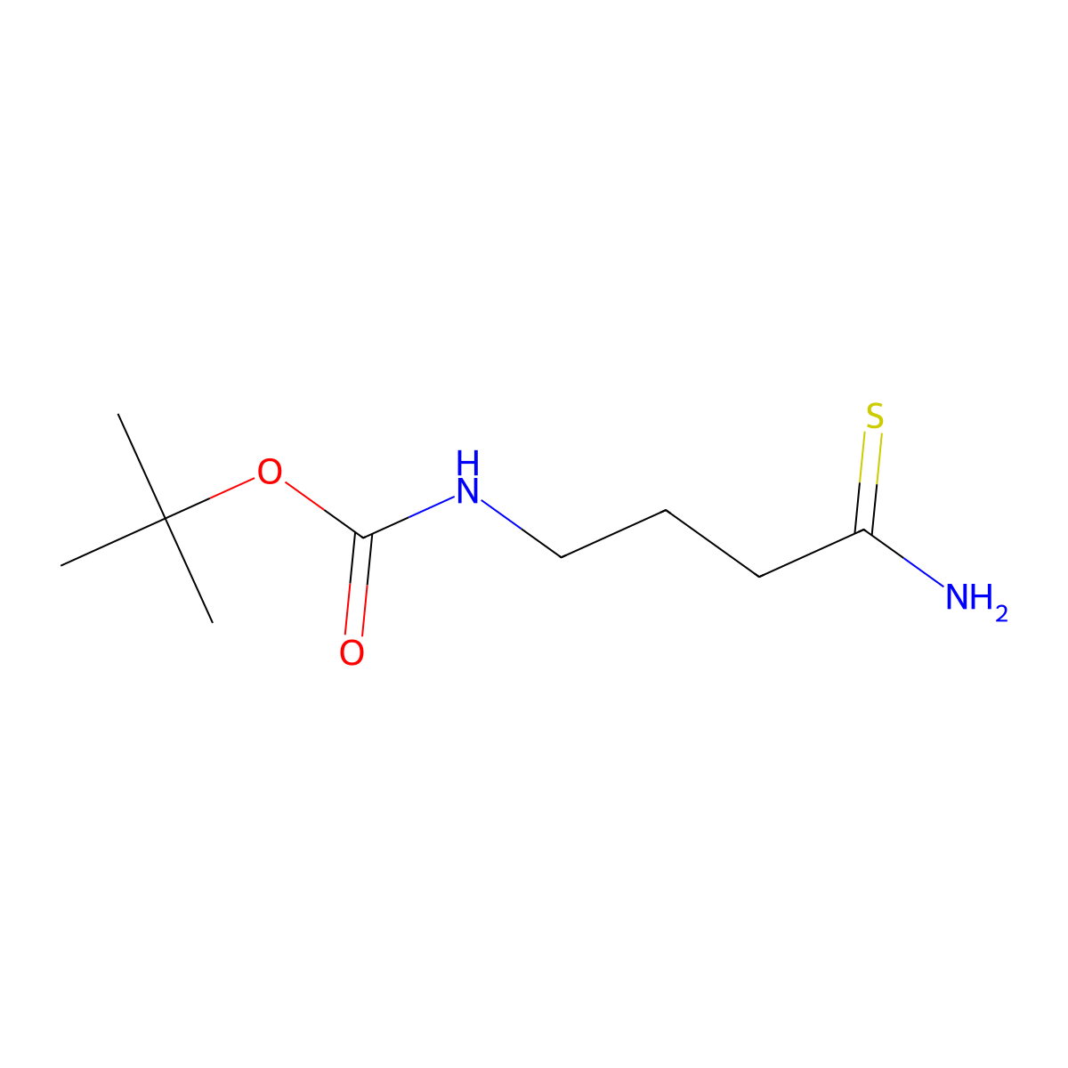 tert-butyl N-(3-carbamothioylpropyl)carbamate molecular structure, CAS 156642-19-2