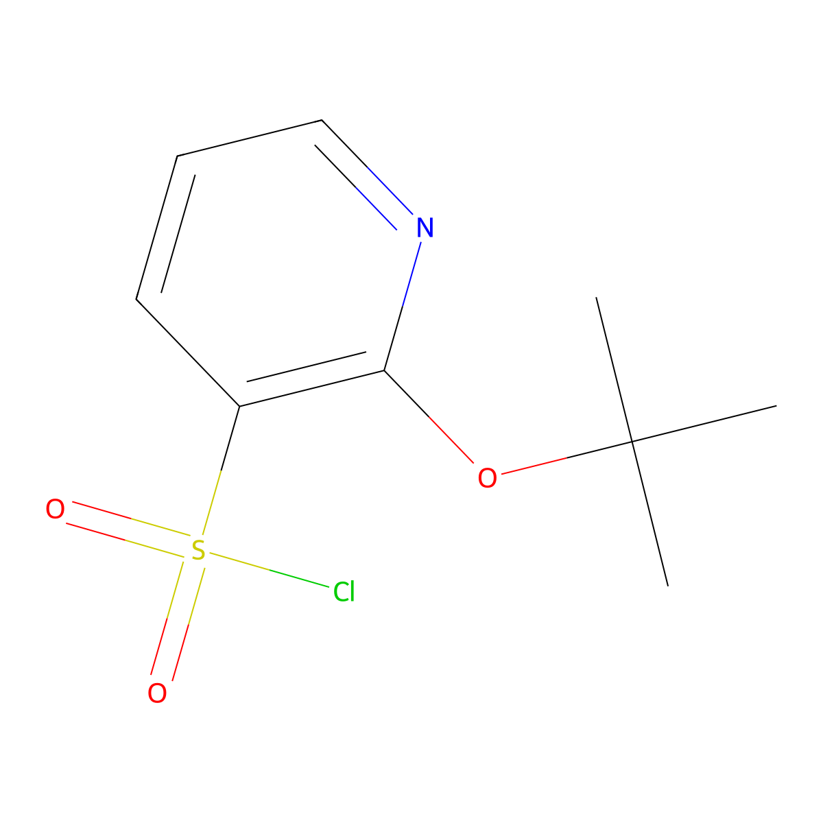 2-(Tert-butoxy)pyridine-3-sulfonyl chloride molecular structure, CAS 1566420-52-7