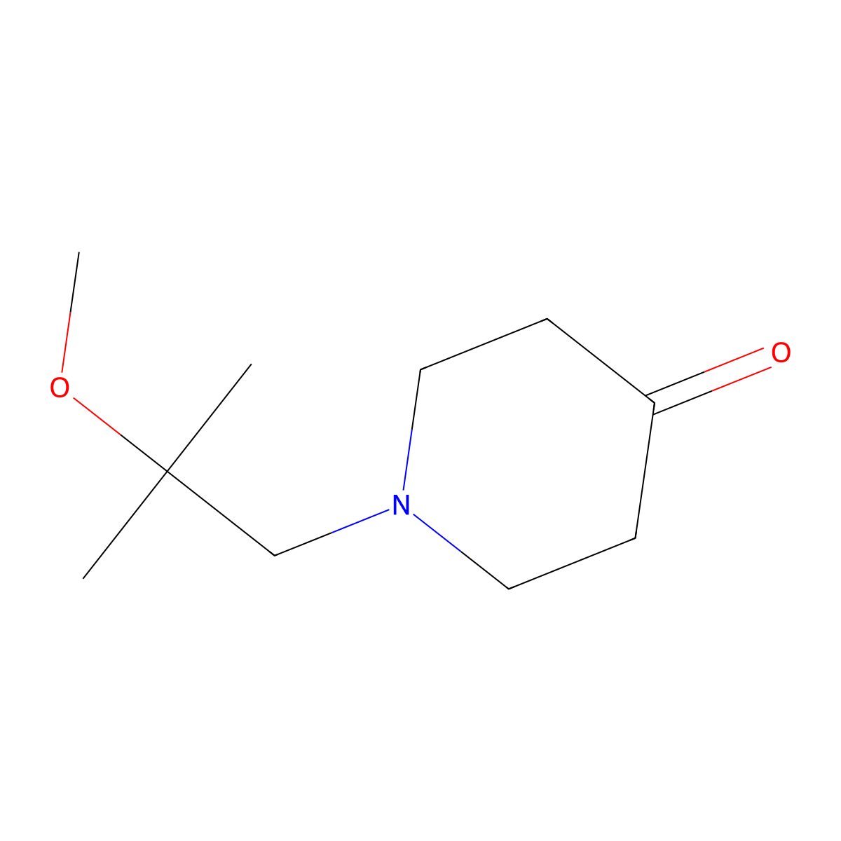 1-(2-Methoxy-2-methylpropyl)piperidin-4-one molecular structure, CAS 1566427-70-0
