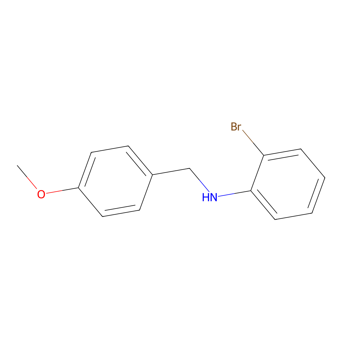 2-Bromo-N-(4-methoxybenzyl)aniline molecular structure, CAS 156643-23-1