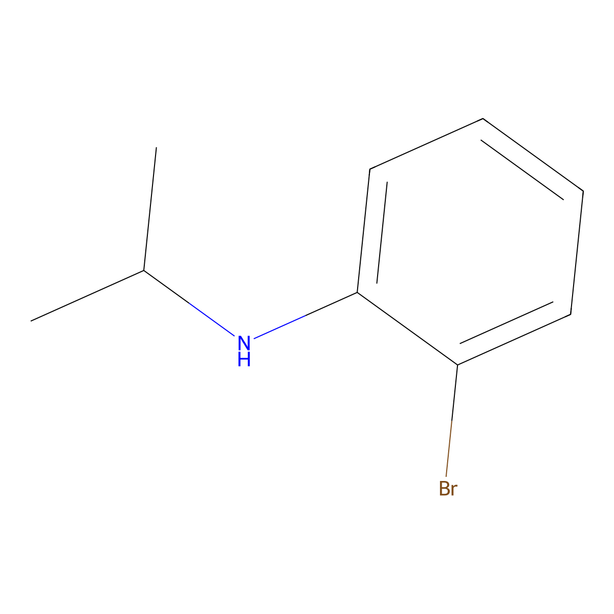 2-Bromo-N-(1-methylethyl)benzenamine molecular structure, CAS 156643-24-2