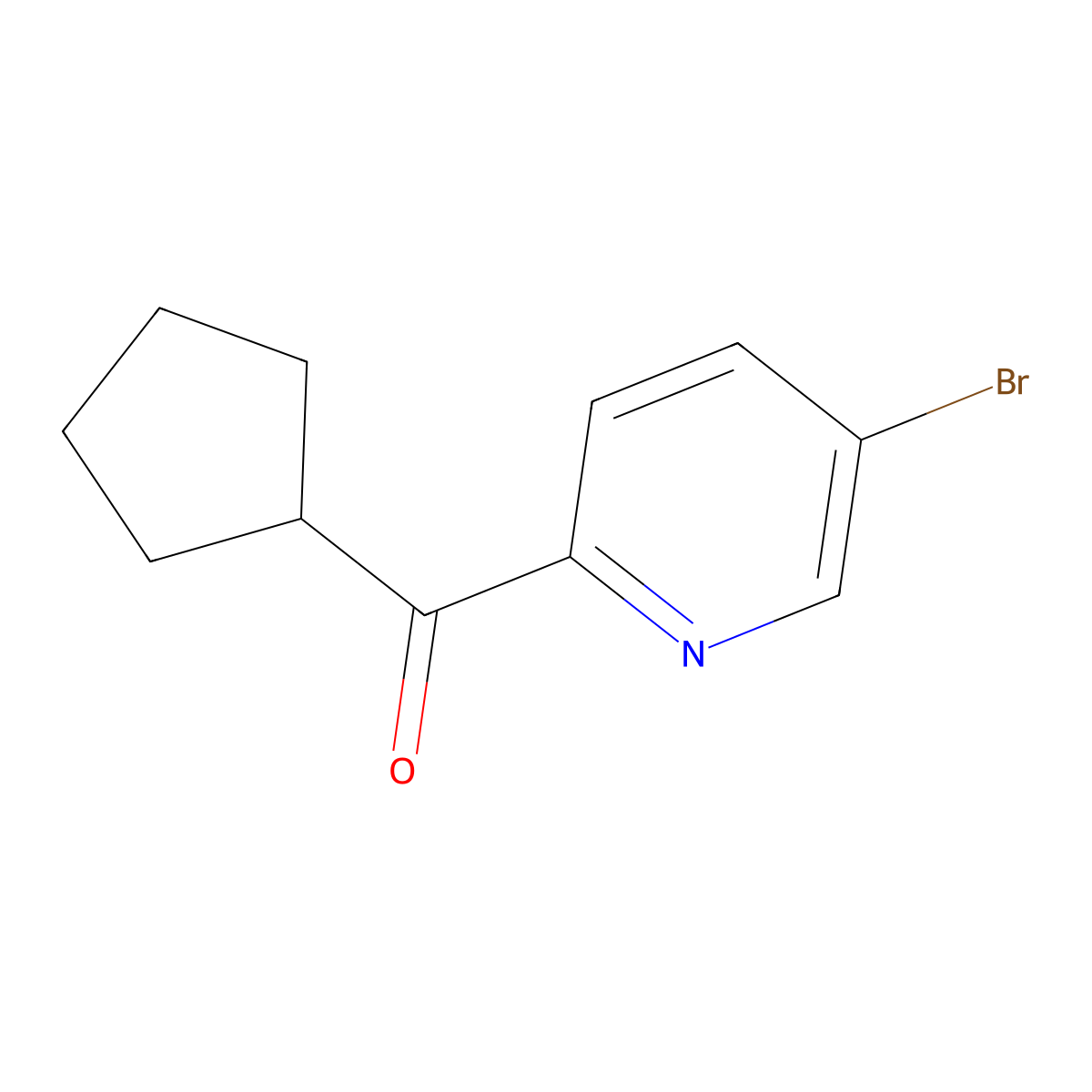 (5-Bromo-2-pyridinyl)cyclopentylmethanone molecular structure, CAS 1566453-85-7