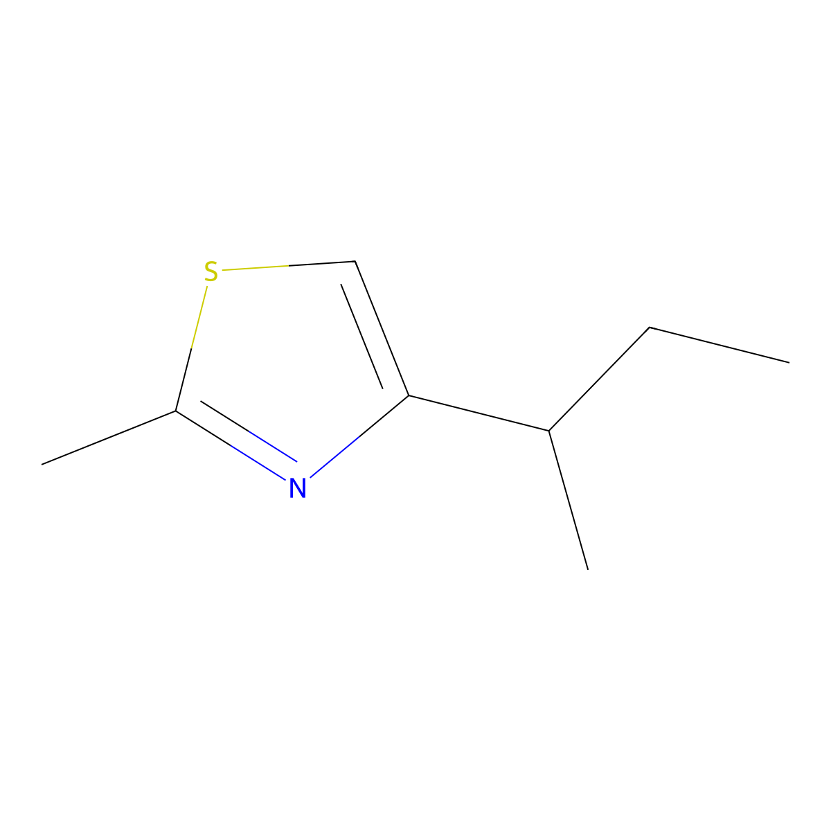 4-(Butan-2-yl)-2-methyl-1,3-thiazole molecular structure, CAS 1566458-63-6