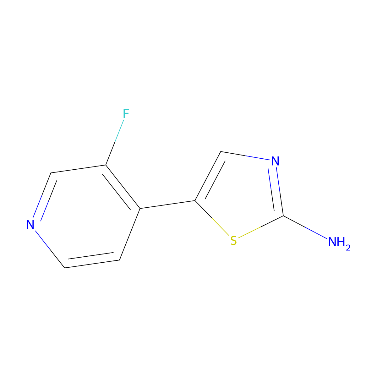 5-(3-Fluoro-4-pyridinyl)-2-thiazolamine molecular structure, CAS 1566465-02-8