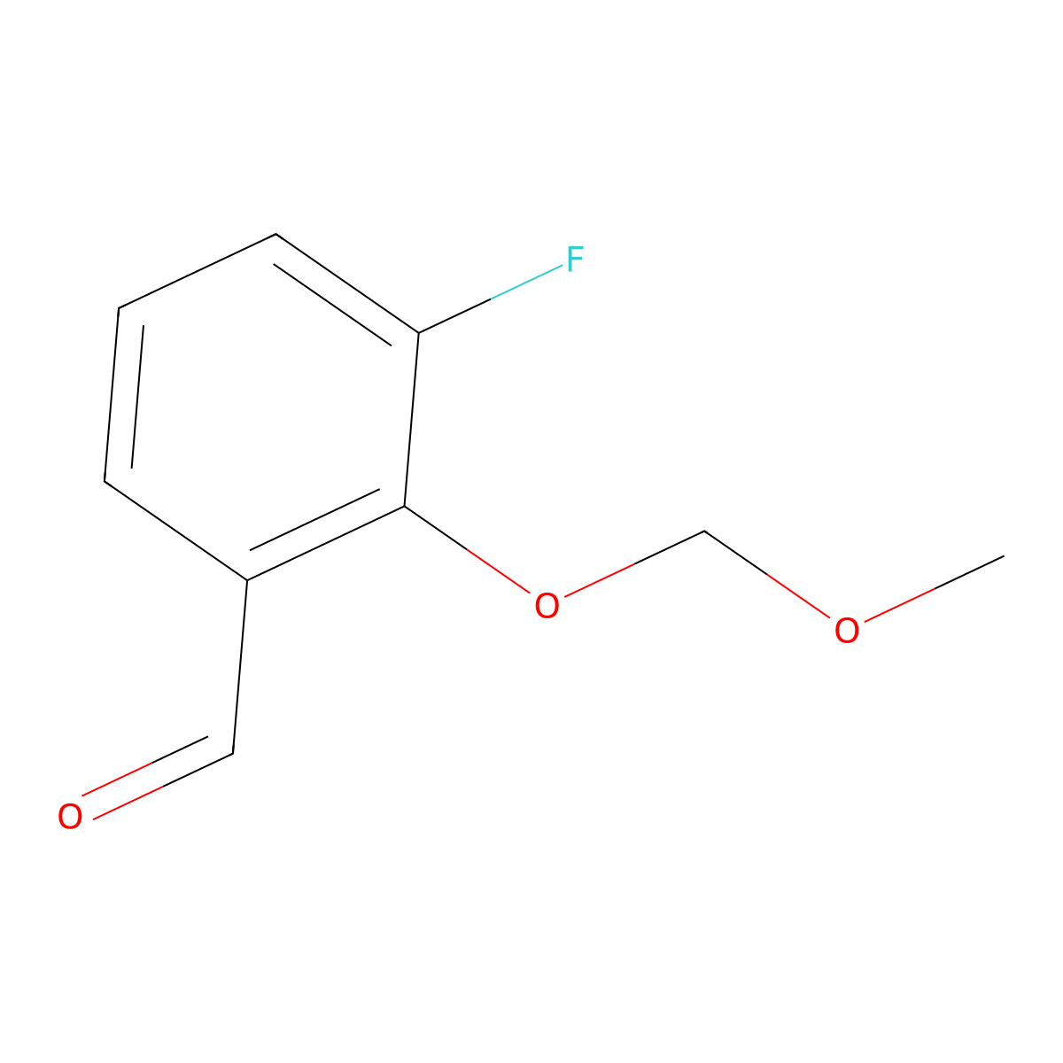 3-Fluoro-2-(methoxymethoxy)benzaldehyde molecular structure, CAS 1566473-91-3