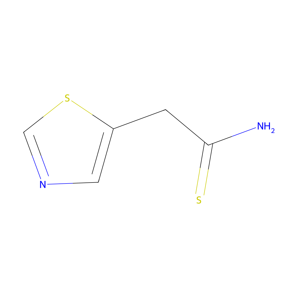 2-(1,3-Thiazol-5-yl)ethanethioamide molecular structure, CAS 1566476-69-4