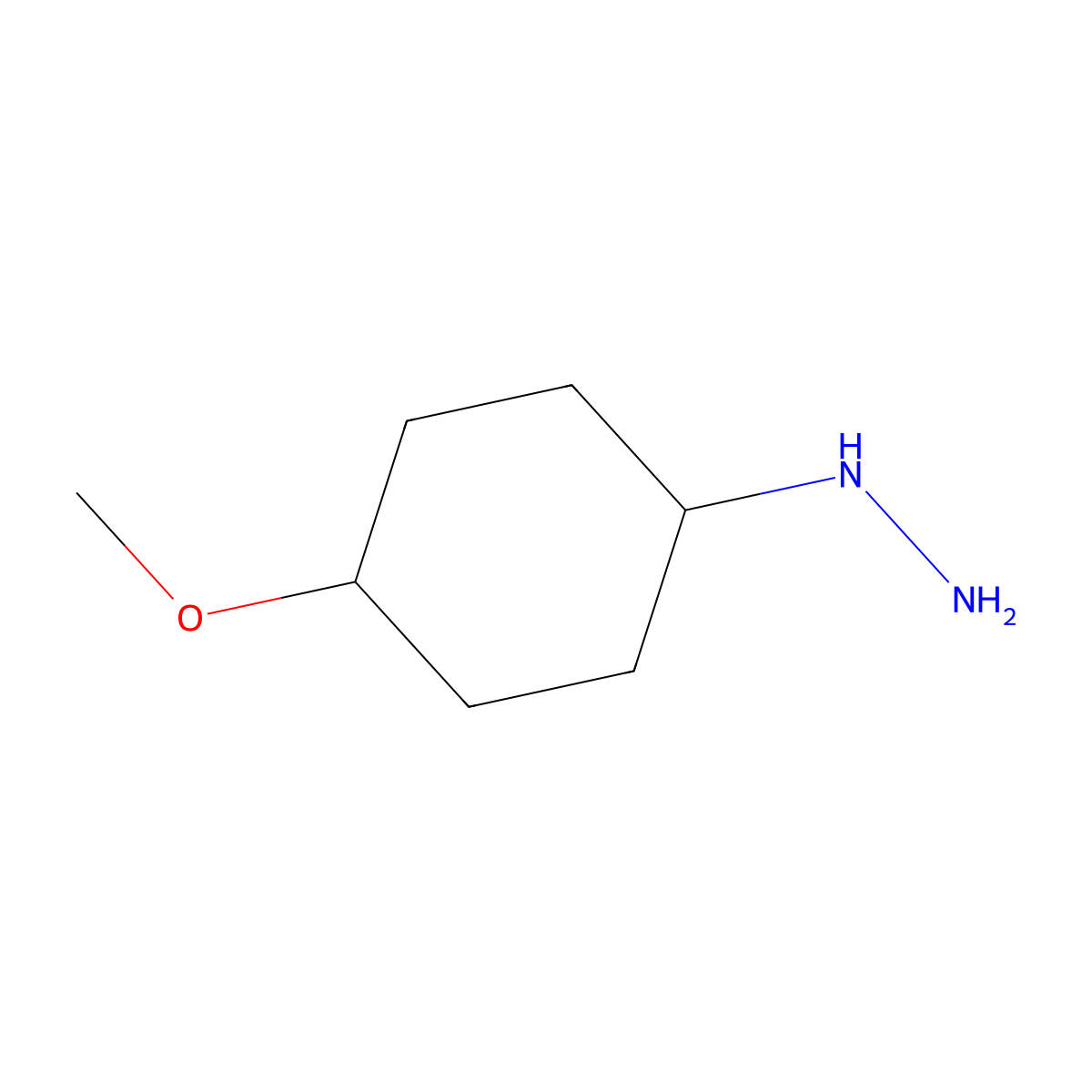 Hydrazine, (4-methoxycyclohexyl)- molecular structure, CAS 1566478-35-0