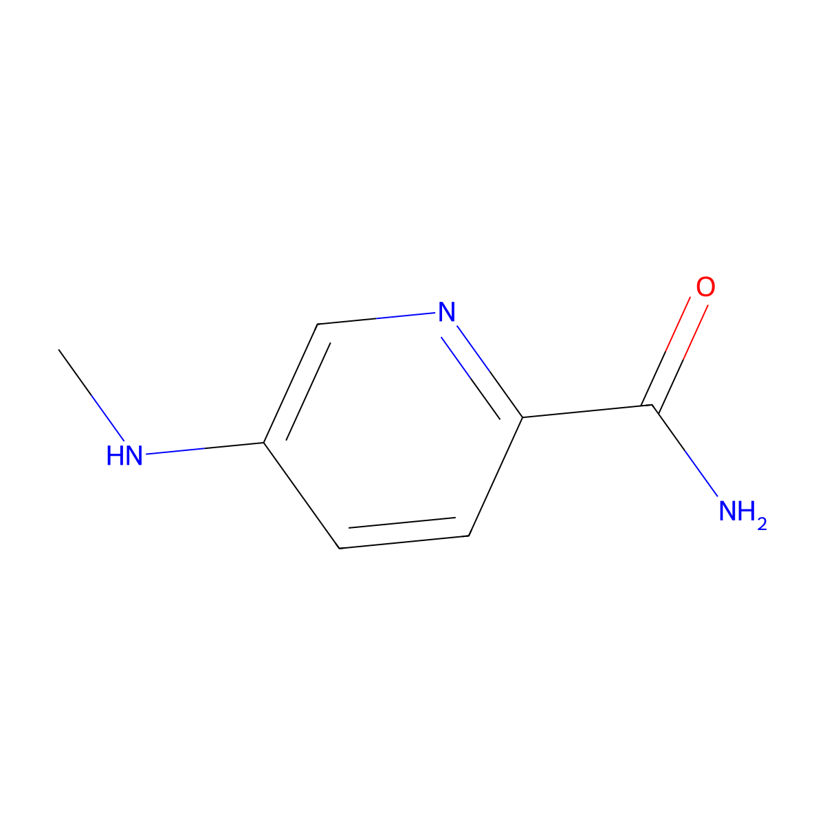 5-(Methylamino)pyridine-2-carboxamide molecular structure, CAS 1566481-31-9
