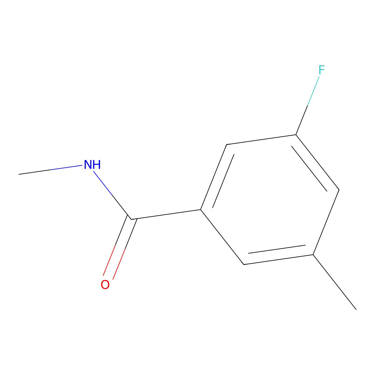 3-fluoro-N,5-dimethylbenzamide molecular structure, CAS 1566485-17-3
