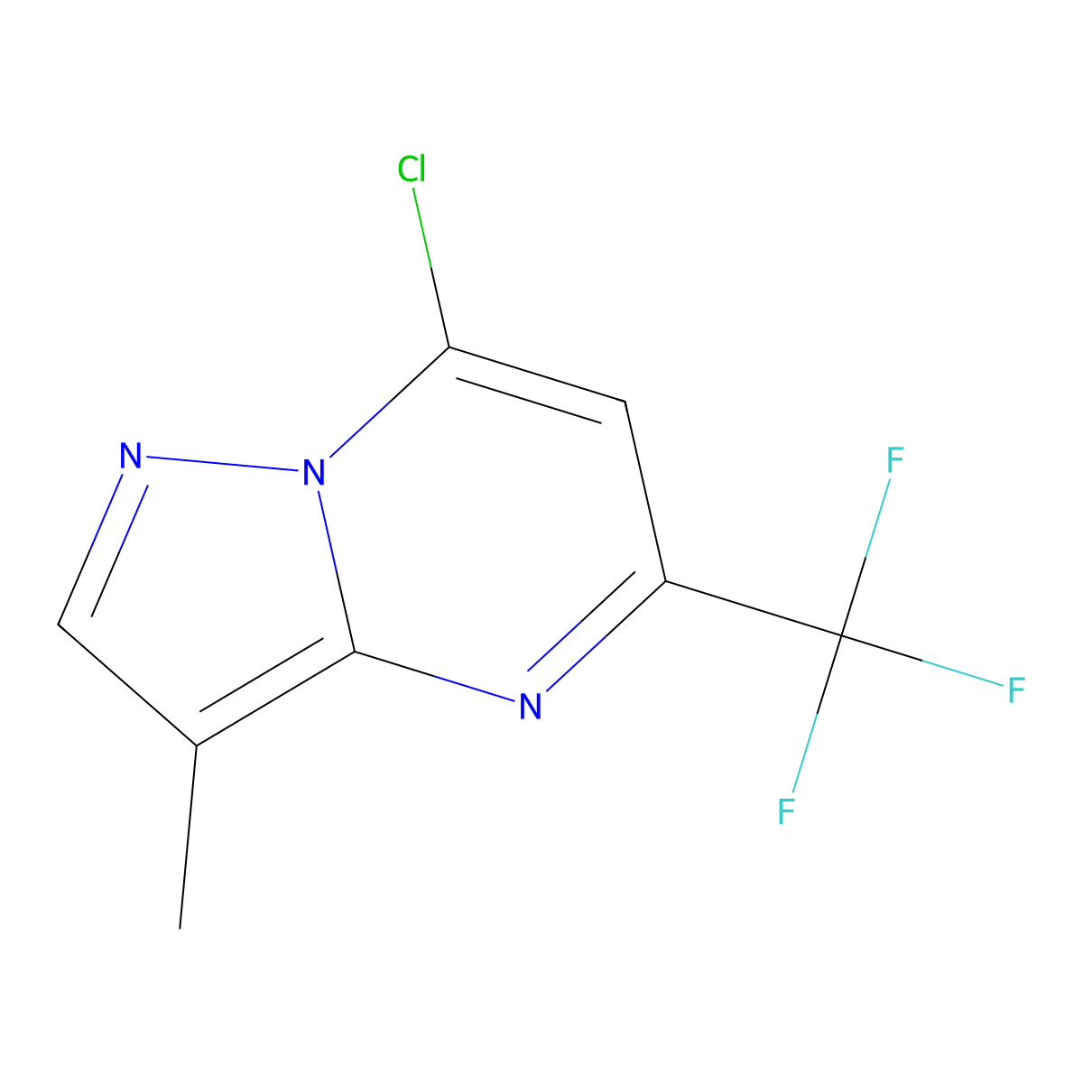 7-Chloro-3-methyl-5-(trifluoromethyl)pyrazolo[1,5-a]pyrimidine molecular structure, CAS 1566487-10-2