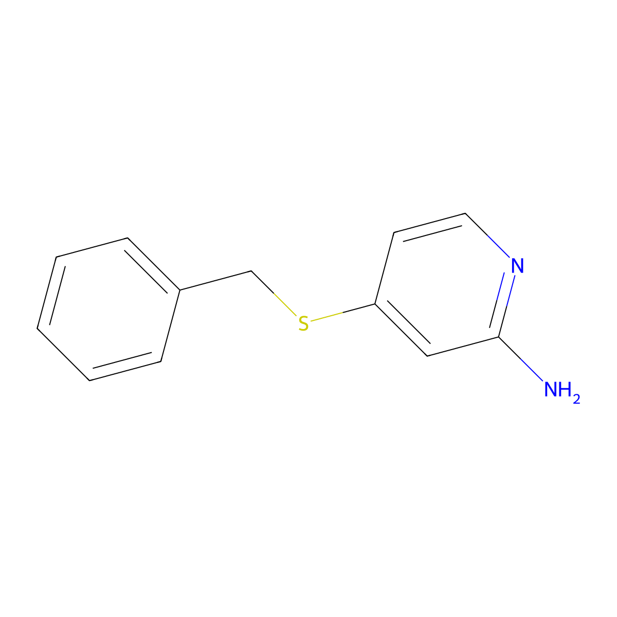 4-(Benzylsulfanyl)pyridin-2-amine molecular structure, CAS 1566491-34-6