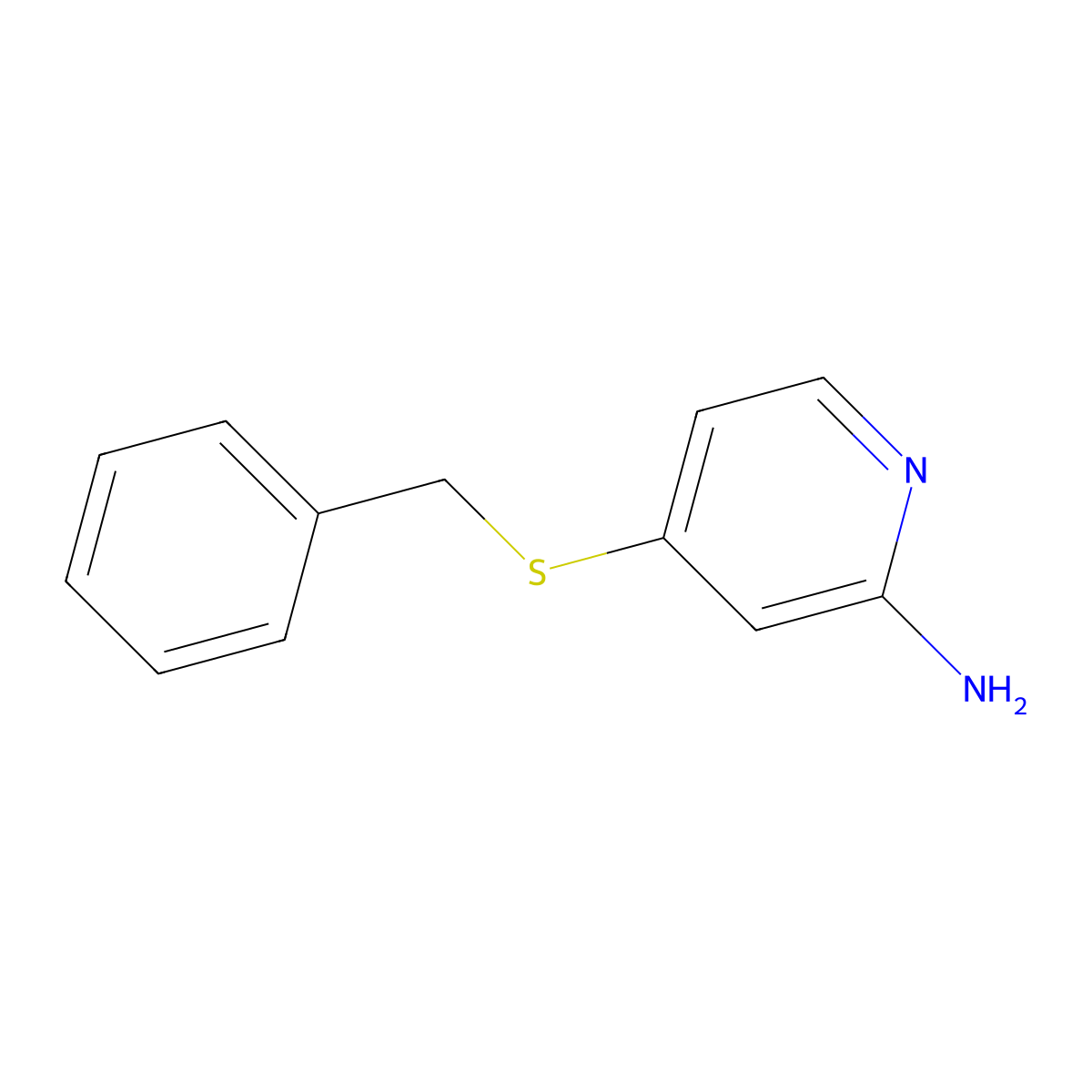 4-(Benzylsulfanyl)pyridin-2-amine molecular structure, CAS 1566491-34-6