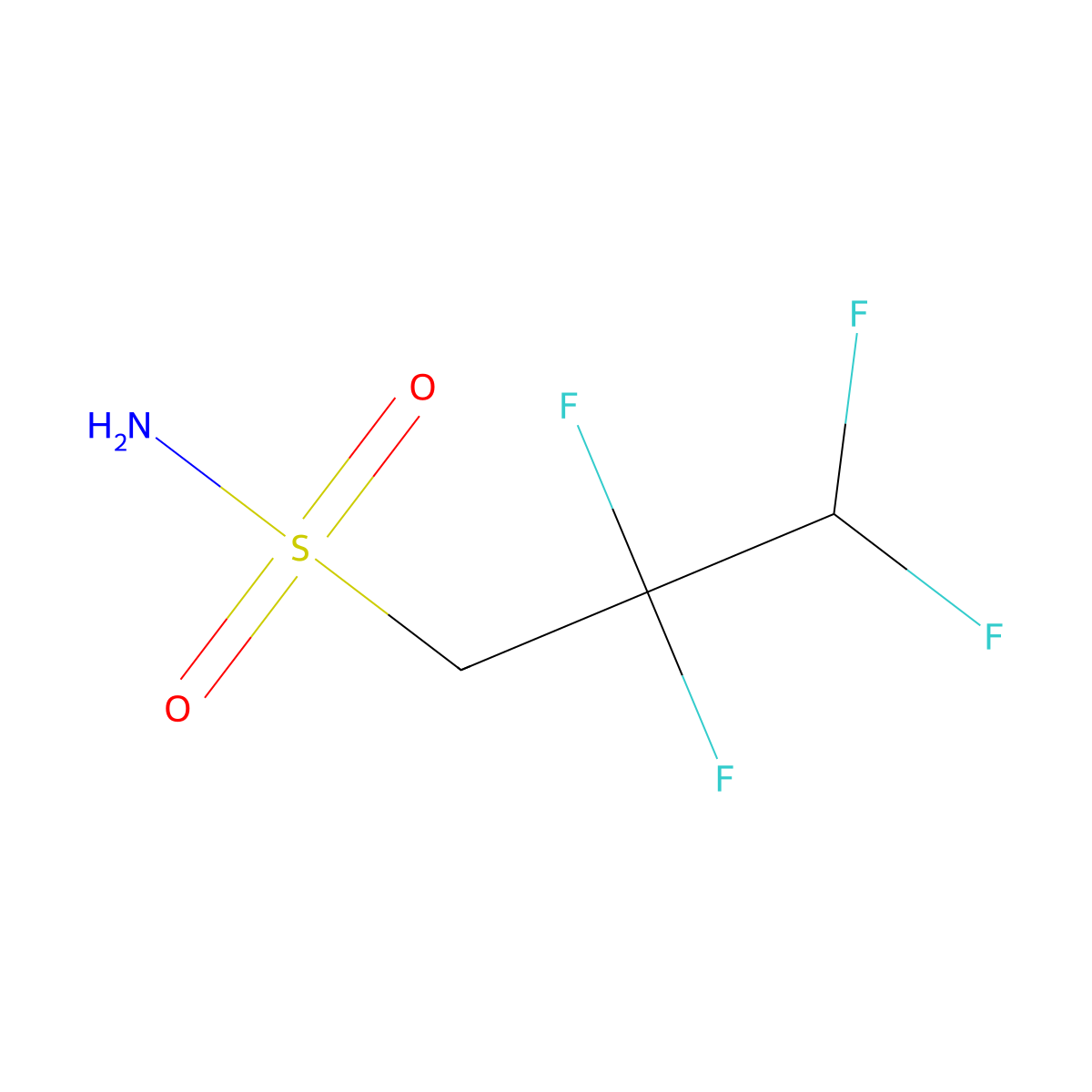 2,2,3,3-Tetrafluoropropane-1-sulfonamide molecular structure, CAS 1566496-69-2