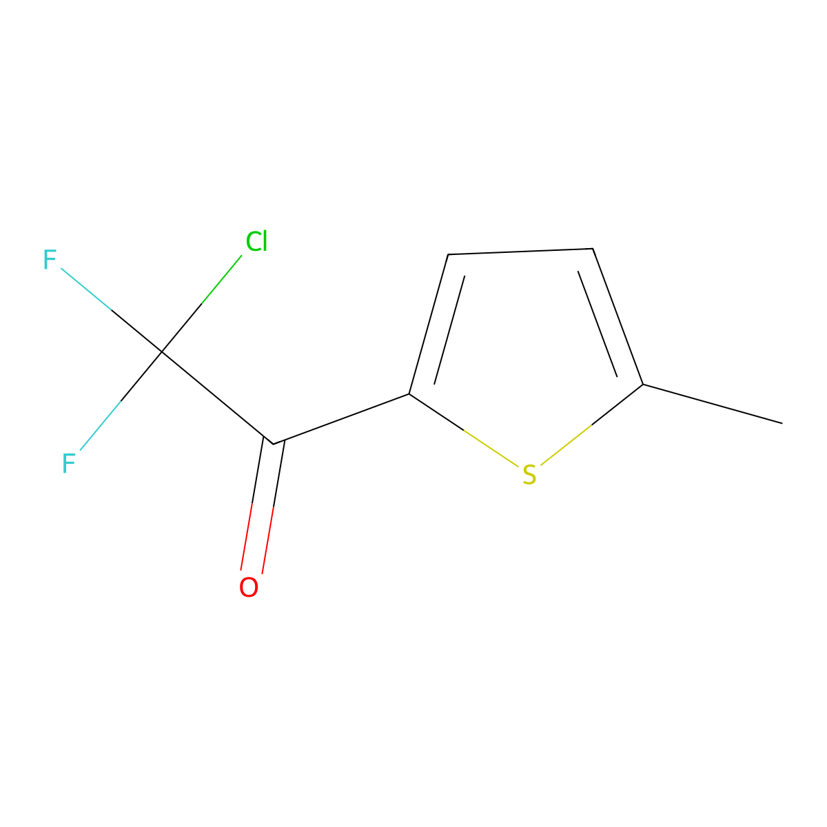 2-Chloro-2,2-difluoro-1-(5-methylthiophen-2-yl)ethanone molecular structure, CAS 1566496-77-2