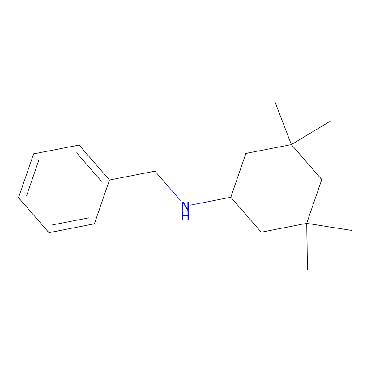 N-Benzyl-3,3,5,5-tetramethylcyclohexan-1-amine molecular structure, CAS 1566508-15-3