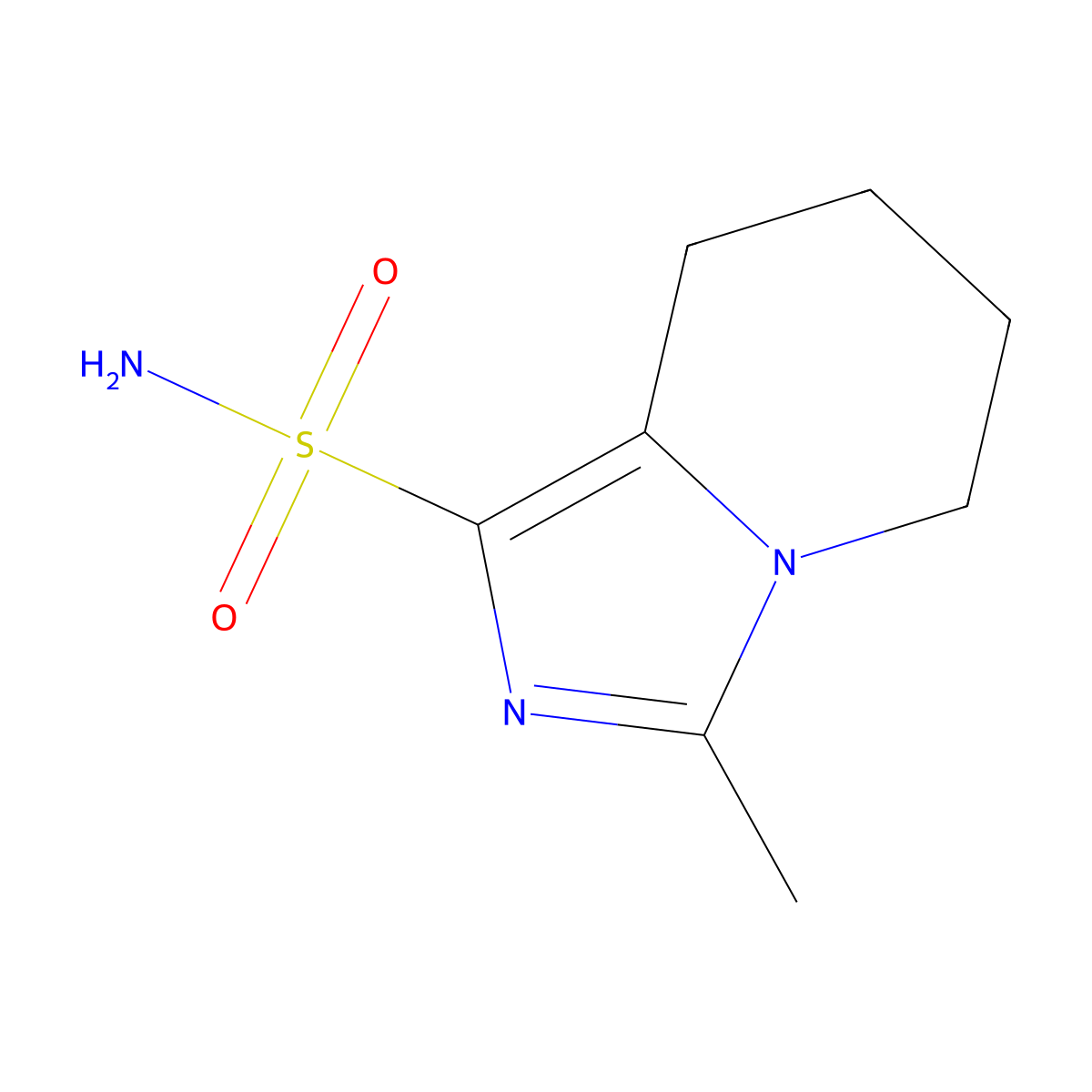 3-methyl-5H,6H,7H,8H-imidazo[1,5-a]pyridine-1-sulfonamide molecular structure, CAS 1566510-55-1