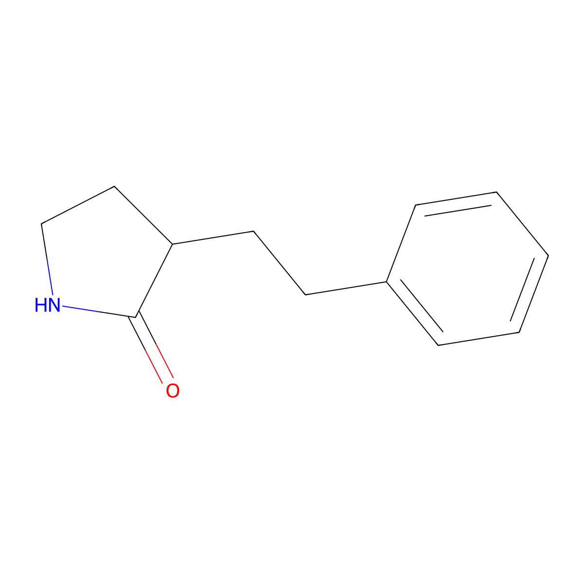 3-(2-Phenylethyl)pyrrolidin-2-one molecular structure, CAS 1566530-79-7