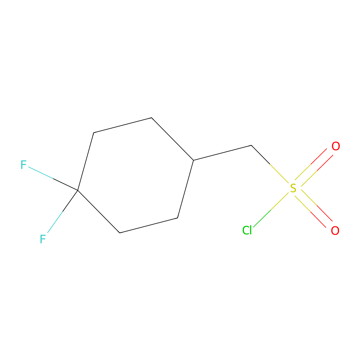 (4,4-Difluorocyclohexyl)methanesulfonyl chloride molecular structure, CAS 1566537-63-0