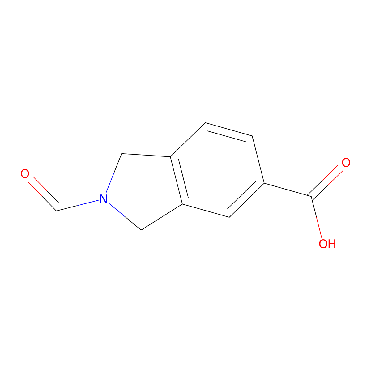 2-formyl-2,3-dihydro-1H-isoindole-5-carboxylic acid molecular structure, CAS 1566545-33-2