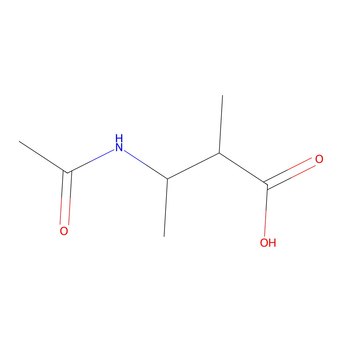 3-Acetamido-2-methylbutanoic acid molecular structure, CAS 1566558-67-5