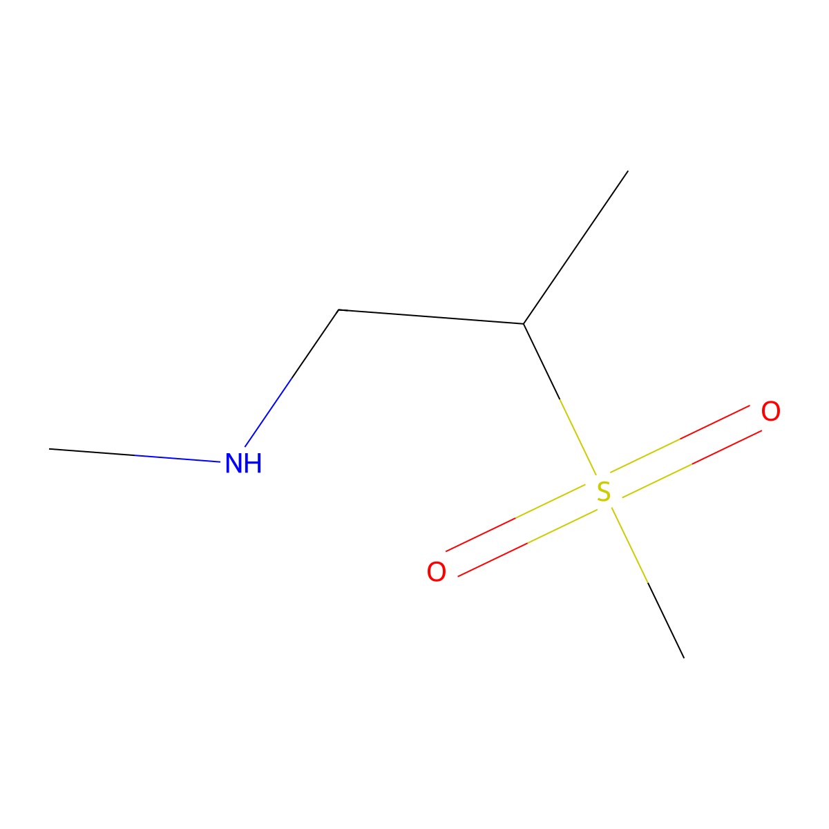(2-Methanesulfonylpropyl)(methyl)amine molecular structure, CAS 1566559-10-1