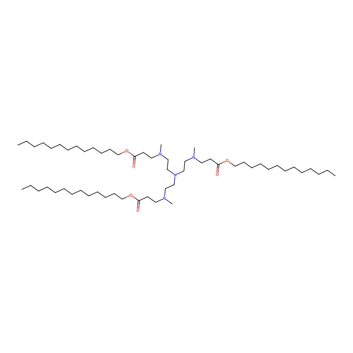 Tri-N-tridecyl 3-(ethyl(methyl)amino)propanoate molecular structure, CAS 1566559-80-5